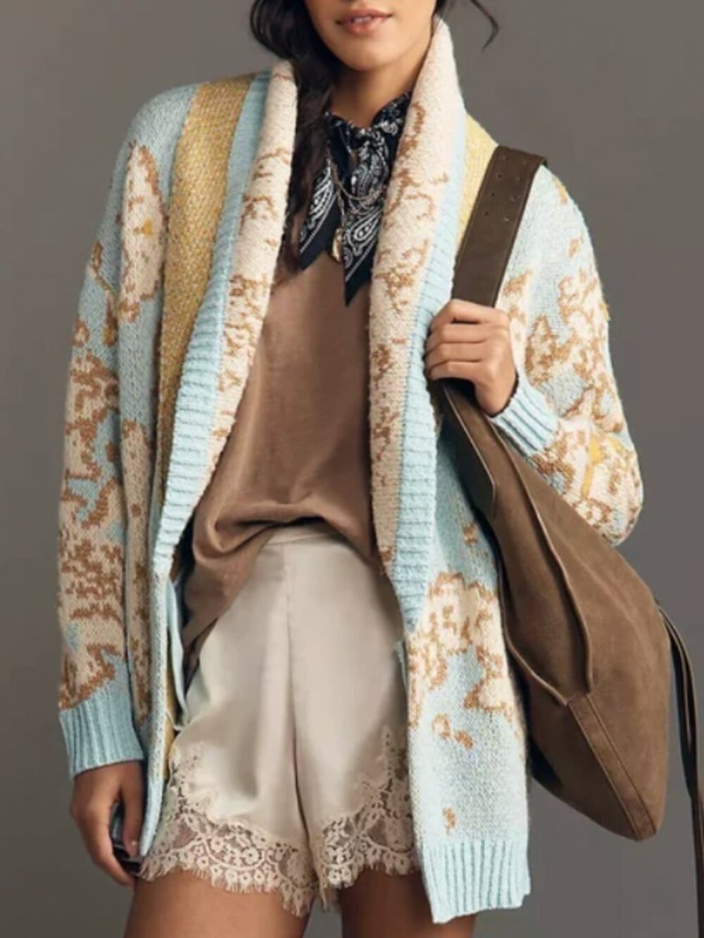 Anthropologie Pilcro Oversized Open-Front Longline Cardigan Sweater XS/S/M - Picture 2 of 5